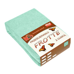 KARO Prześcieradło frotte z gumką 80x160 pistacjowe 014 grube 200g/m2