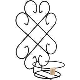 Kwietnik wiszący metalowy 39 x 28 cm, czarny