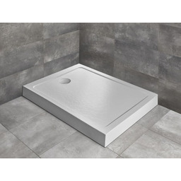 Radaway Doros F Compact brodzik ze strukturą i obudową Stone biały 120x90cm akrylowy SDRFP1290-05-04S