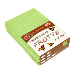 KARO Prześcieradło frotte z gumką 140x200 limonkowe 058 grube 200g/m2