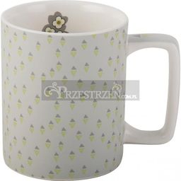 KUBEK CERAMICZNY - Katie Alice Pretty Retro WHITE