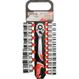 YATO Zestaw kluczy nasadowych YT-38681 (19 elementów) Zyskaj