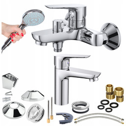 Bateria wannowa z umywalkową kran do umywalki stojący zestaw łazienkowy