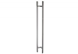 Pochwyt drzwiowy dwustronny odgięty (45 stopni) L=1400 mm, X=1200 mm, stal nierdzewna prostokątny