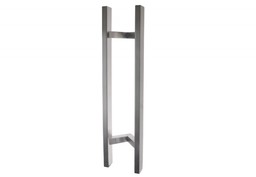 Pochwyt drzwiowy dwustronny odgięty (45 stopni) L=650 mm , X=450 mm , stal nierdzewna prostokątny