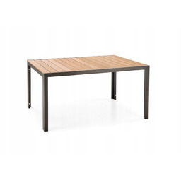 Stół ogrodowy Fierro Halmar prostakątny na zewnątrz taras blat brązowy