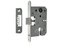 Zamek wpuszczany HOBES K052, 72/45 WB, z zaczepem, stal nierdzewna