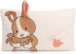 NICI poduszka królik Hopsala & jego Maluch 43x25 cm - brązowy - Miękka poduszka pluszowa dla dzieci i dorosłych, idealna do domu, przedszkola lub w podróży - 61641