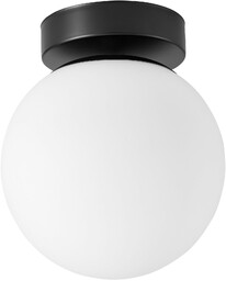 PLAFON LAMPA SUFITOWA NOWOCZESNA CZARNA BIAŁA KULA FREDICA LUMINA DECO
