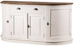 Komoda Brighton 4 drzwi + 2 szuflady white&natural, 170 x 52 x 87 cm