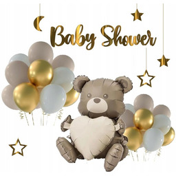 BALONY zestaw dekoracji baner BABY SHOWER