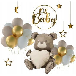 balony OH BABY baner zestaw dekoracji na BABY SHOWER