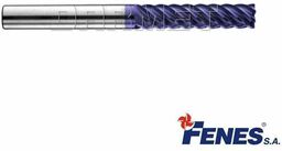 FENES Frez trzpieniowy do obróbki materiałów trudnoskrawalnych 6 mm wieloostrzowy długi walcowo-czołowy chwyt walcowyHARRDEN-314 VHM TiAIN 0641-512-735-435