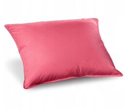 Poduszka puchowa 40x40 różowa naturalny wsad 100% bawełna Inlet 200 g AMW