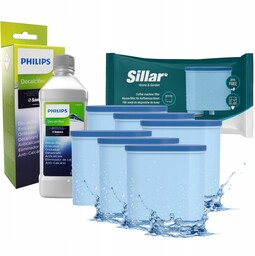 6x Sillar filtr do wody do ekspresu Philips Saeco odkamieniacz Philips