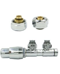 Zawór termostatyczny 50mm TWINS chrom lewy Pex