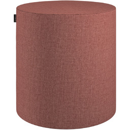 Puf Barrel, brązowo-koniakowy szenil, ø40, wys. 40 cm, City