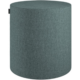 Puf Barrel, szary błękit szenil, ø40, wys. 40 cm, City