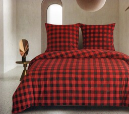 Pościel 160x200 Dwustronna Bawełna Satynowa Collection World Kratka