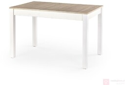 Stół MAURYCY Halmar Dąb sonoma + biały, 75x118-158