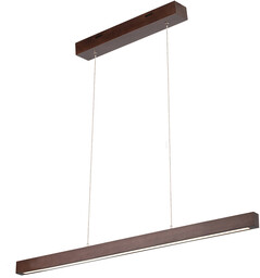 Mała lampa wisząca 1xLED 24V zintegrowana 1050lm 3000K 12W orzech drewno bukowe/przezroczysty kabel PVC z dotykowym ściemniaczem 1509476