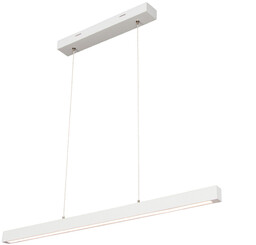 Mała lampa wisząca 1xLED 24V zintegrowana 1050lm 3000K 12W białe drewno bukowe/przezroczysty kabel PVC ze ściemniaczem dotykowym 1509442