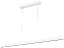 Mała pojedyncza lampa wisząca 2xLED 24V zintegrowana 2248lm 3000K 28,5W białe drewno bukowe/przezroczysty kabel PVC ze ściemniaczem dotykowym 1509842
