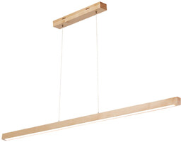 Lampa Wisząca Smal 2xLED 24V Zintegrowana 2722lm 3000K 34,5W Drewno Brzozowe/Przezroczysty Kabel PCV ze ściemniaczem dotykowym 1509960