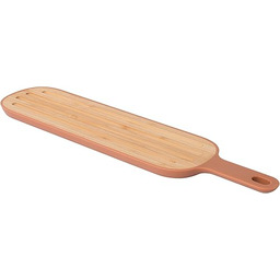 BergHOFF Leo długa bambusowa drewniana deska do krojenia z uchwytem, 44 x 10 cm (17 x 4,5 cala), brązowa
