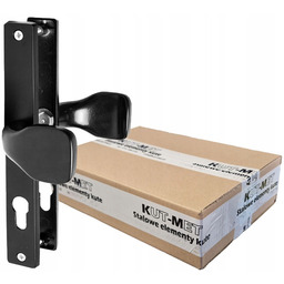 Pochwyty Nieruchome Stalowe Do Furtki Bramki Z Szyldami Kolor Czarny