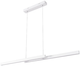 Mała podwójna lampa wisząca 2xLED 24V zintegrowana 2260lm 3000K 22,5W białe drewno bukowe/przezroczysty kabel PVC ze ściemniaczem dotykowym 1519642