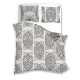 Faro Pościel z mikrofibry 160x200 geometria kremowa brązowa 008 XV25