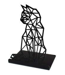 Elior Czarna Podpórka Na Książki W Kształcie Geometrycznego Kota A2-D00