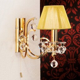 ORION Kinkiet Kristalldesign, możliwość ściemniania, mosiężny / złoty, salon / jadalnia, kryształ