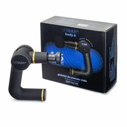 VITAMMY body 6 czarny Pistolet do masażu ciała masażer, lekki i bezpieczny pistolet do samodzielnego