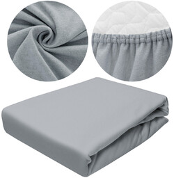 Prześcieradło Jersey z Gumką Tyrs 034C Stalowy 180x200