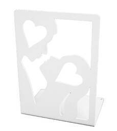 Elior Biała metalowa podpórka na książki z dekorem Z6-W29