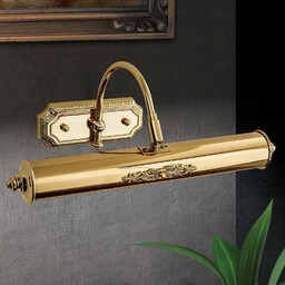 ORION Oświetlenie obrazów Gustav z mosiądzu, 40 cm Gustav, możliwość ściemniania, mosiężny / złoty, salon / jadalnia, mosiądz, antyczny