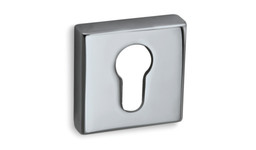 ROZETA KWADRATOWA CONVEX QR5 CHROM WKŁADKA