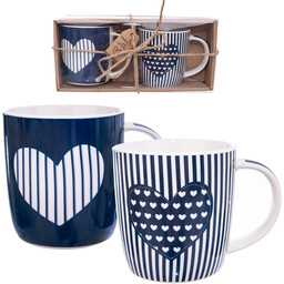 Orion Kubki ceramiczne JUST LOVE 390 ml 2 szt.