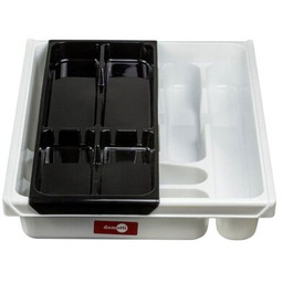 DOMOTTI Organizer na sztućce Double 698933 Biało-czarny