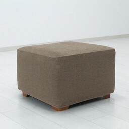 Nueva Textura Super streczowe pokrowce HARMONIA orzeszkowe pufa (40 - 60 cm)