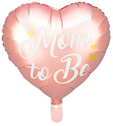 Balony z HELEM na Baby Shower ''Mom to be, baby girl'' różowy + Pudełko prezentowe 50x50x50cm + karteczka z Twoimi życzeniami
