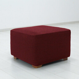 Nueva Textura Super streczowe pokrowce HARMONIA bordo pufa (40 - 60 cm)