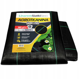 Agrotkanina 160G 3,2x10m Premium+ Agrowłóknina Mata Czarna Uv 3%