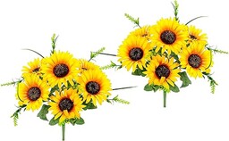 Sztuczne kwiaty, słoneczniki, sztuczne kwiaty, dekoracja, jedwabne kwiaty, bukiet kwiatów, bukiet kwiatów, dekoracja stołu