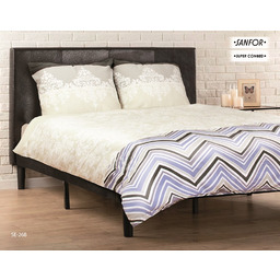 Matex Pościel satynowa 160x200 26B Exclusive beżowa ornament zygzag