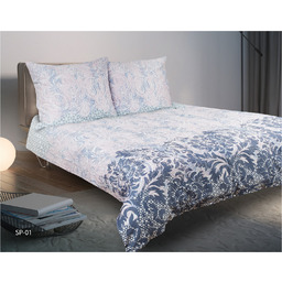 Matex Pościel satynowa 160x200 01A Premium pudrowa różowa biała szara granatowa