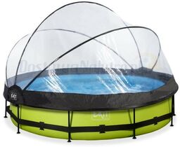 Basen Exit Lime okrągły 360 cm składany dach kopuła + pompa filtrująca