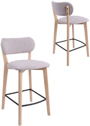 Hoker do kuchni z podnóżkiem Boston, beżowy